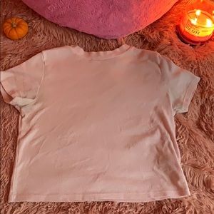 light pink crop top